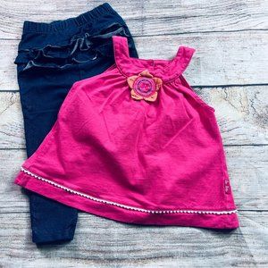 Baby girl 24m LeTop tank with open back +legging